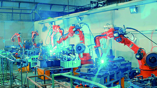 摩托車車架焊接產線